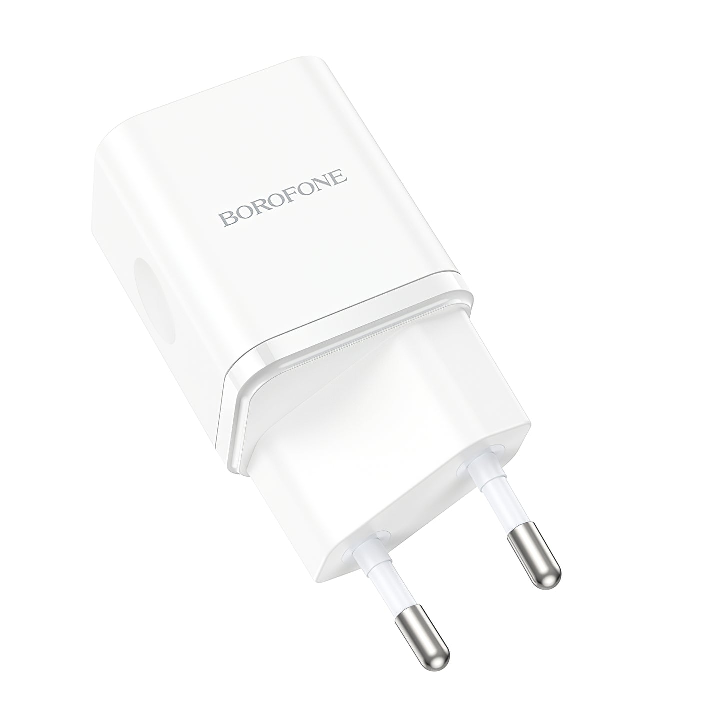 Caricatore di rete Borofone BN7, 20W, 3A, 1 x USB-A - 1 x USB-C, bianco 