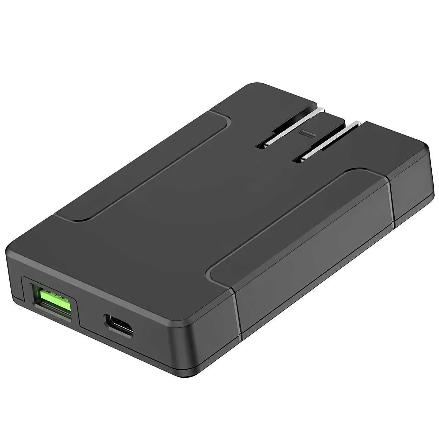 Caricabatterie di rete Budi, 65W, 3A, 1 x USB-A - 1 x USB-C, nero, ricondizionato 