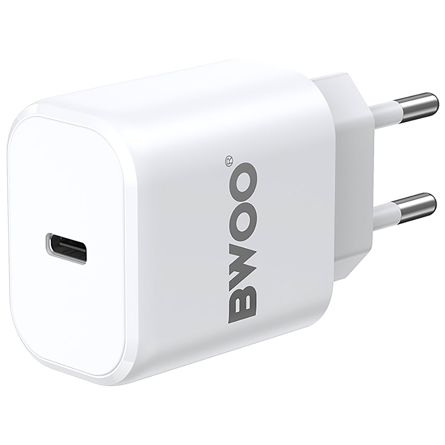 Caricabatterie di rete BWOO BO-CDA105, 20W, 3A, 1 x USB-C, bianco 