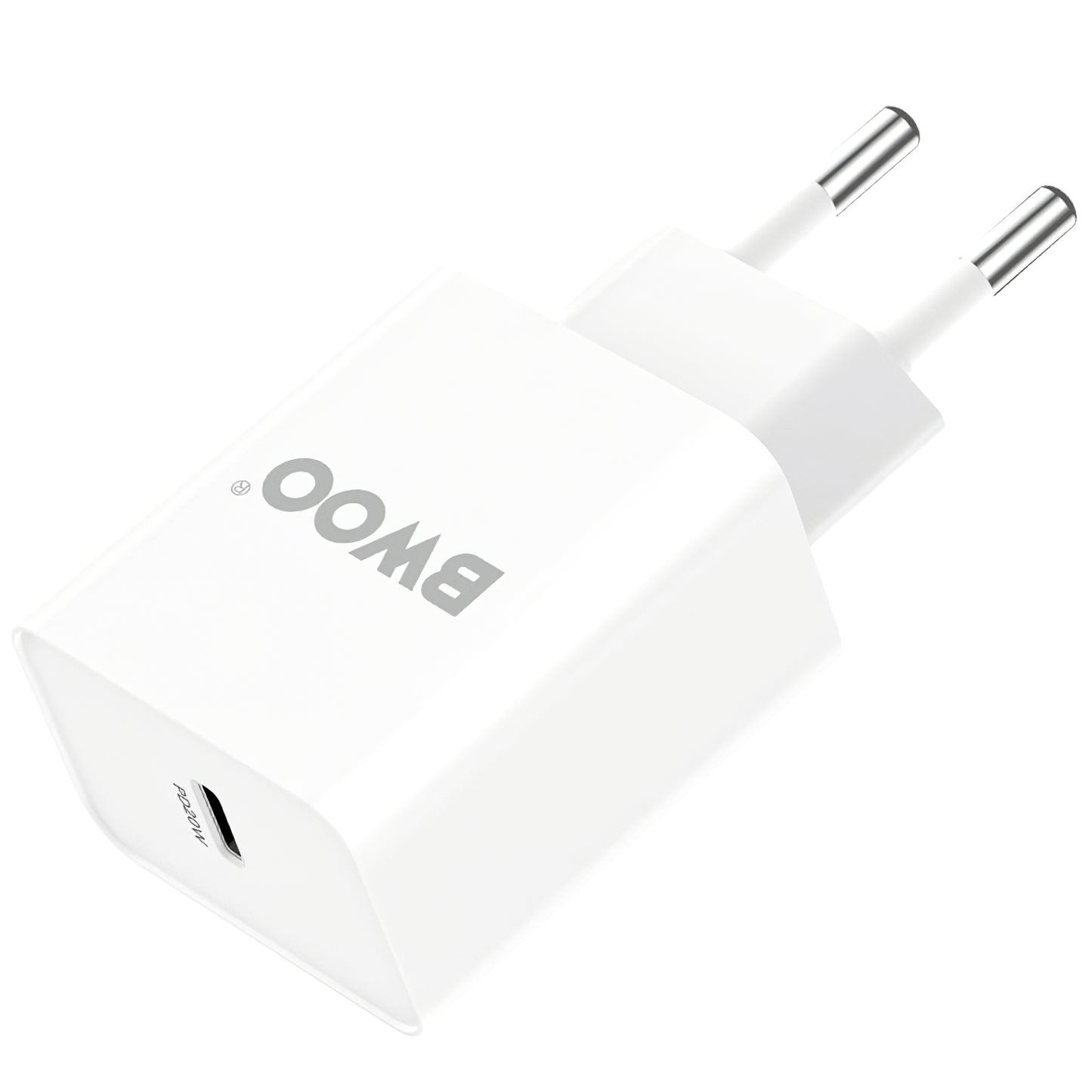 Caricabatterie di rete BWOO BO-CDA119, 20W, 4A, 1 x USB-C, bianco 