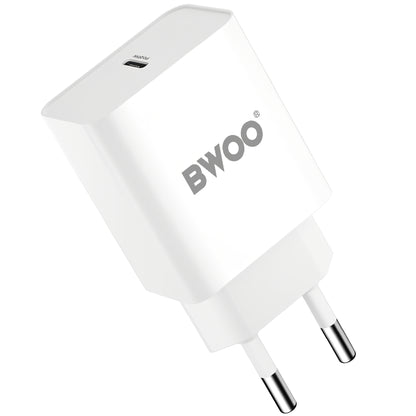 Caricabatterie di rete BWOO BO-CDA119, 20W, 4A, 1 x USB-C, bianco 