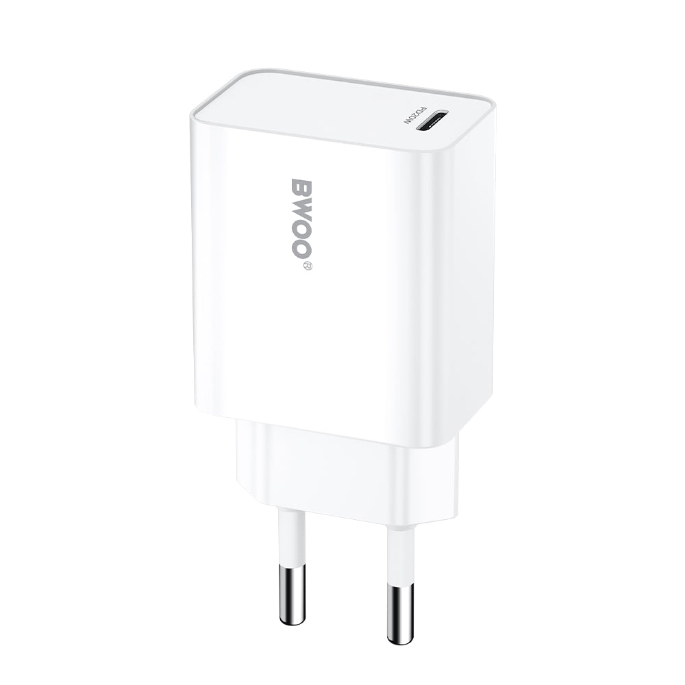 BWOO CDA226 Network Charger, 20W, 3A, 1 x USB-C, White