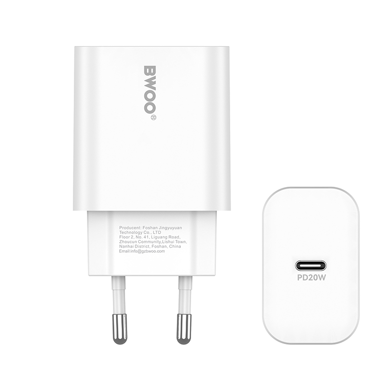 Caricabatterie Rete BWOO CDA233, 20W, 3A, 1 x USB-C, Bianco