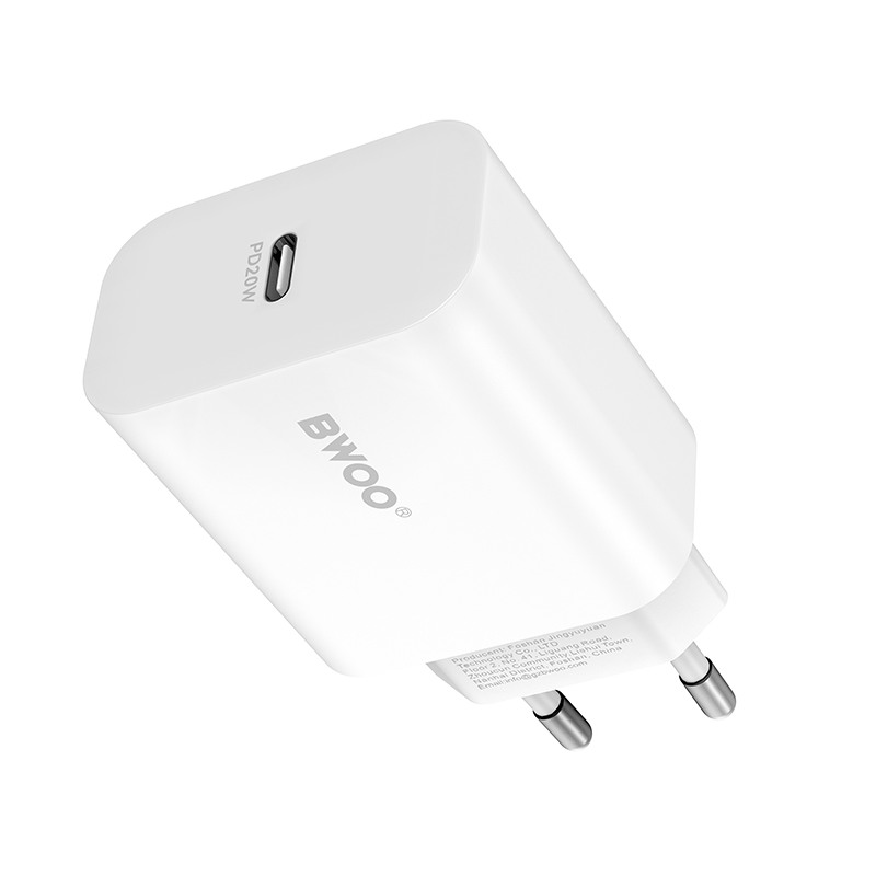 Caricabatterie Rete BWOO CDA233, 20W, 3A, 1 x USB-C, Bianco
