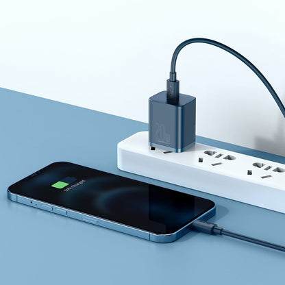 Caricabatterie di rete Baseus Super Si con cavo Lightning, 20W, 3A, 1 x USB-C, blu TZCCSUP-B03