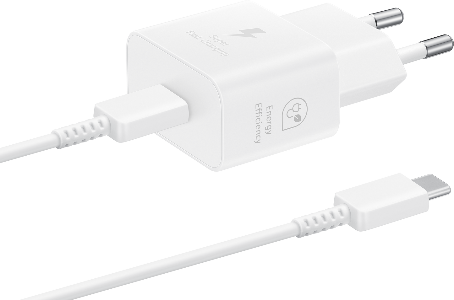 Caricabatterie di rete Samsung con cavo USB-C, 25W, 3A, 1 x USB-C, bianco EP-T2510XWEGEU 