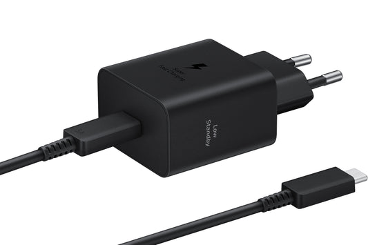 Caricatore di rete Samsung con cavo USB-C, 45W, 4,05A, 1 x USB-C, nero EP-T4511XBEGEU 