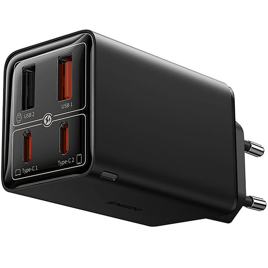 Baseus GaN6 Pro Caricatore di rete con cavo USB-C, 100W, 3,25A, 2 x USB-A - 2 x USB-C, nero P10162705112112-00 