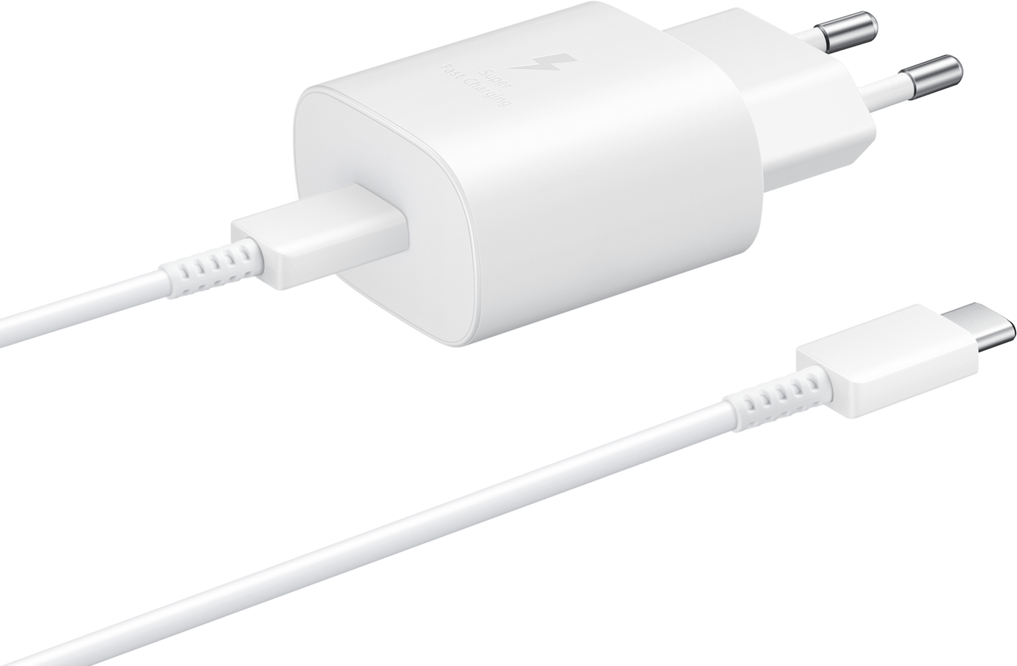 Caricatore di rete Samsung USB-C con cavo USB-C, 25W, 3A, 1 x USB-C, bianco EP-TA800XWEGWWW