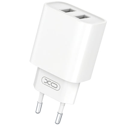 Caricatore di rete con cavo microUSB XO Design CE02C, 10,5W, 2,1A, 2 x USB-A, bianco 