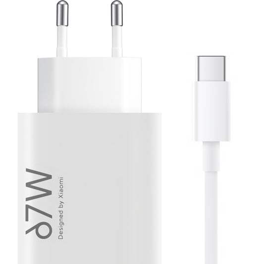 Caricabatterie di rete Xiaomi con cavo USB-C, 67W, 6,2A, 1 x USB-A, bianco BHR9465EU