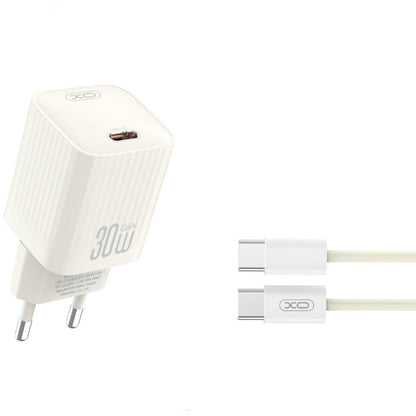 Caricabatterie da Rete con Cavo USB-C XO Design L148, 30W, 3A, 1 x USB-C, Beige
