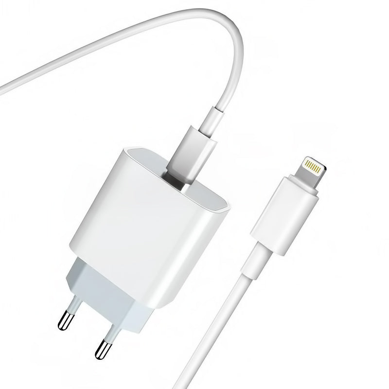 Caricabatterie da rete con cavo Lightning Prestico F8S, 20W, 3A, 1 x USB-C, Bianco