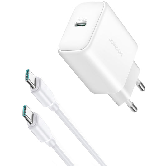 Caricabatterie Rete con Cavo USB-C Joyroom JR-TCF24, 30W, 3A, 1 x USB-C, Bianco