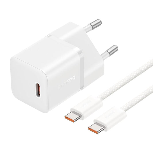 Caricabatterie Rete con Cavo USB-C Baseus GaN5, 20W, 3A, 1 x USB-C, Bianco P10110900213-01