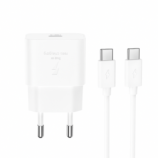 Caricabatterie da Rete con Cavo USB-C XO Design L167, 25W, 3A, 1 x USB-C, Bianco