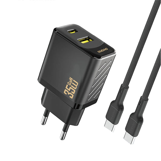 Caricabatterie Rete con Cavo USB-C Dudao A27 Max, 35W, 1 x USB-A - 1 x USB-C, Nero