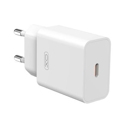 Caricatore da rete con cavo Lightning XO Design L126, 20W, 3A, 1 x USB-C, Bianco