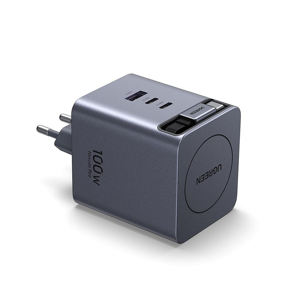 Caricatore da rete con cavo USB-C UGREEN X616 (65828), 100W, 5A, 1 x USB-A - 3 x USB-C, Grigio