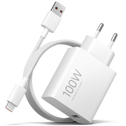 Caricatore di Rete con Cavo USB-C Xiaomi MY-19-ER, 100W, 6.1A, 1 x USB-A, Bianco BHR095VEU