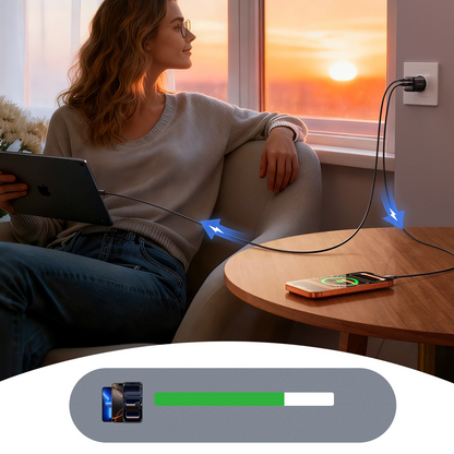 Caricatore da rete con cavo USB-C Joyroom JR-TG7, 33W, 3A, 1 x USB-A - 1 x USB-C, Nero