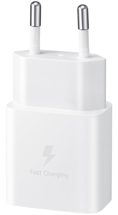 Caricatore di rete Samsung USB-C con cavo USB-C, 15W, 2A, 1 x USB-C, bianco EP-T1510XWEGEU