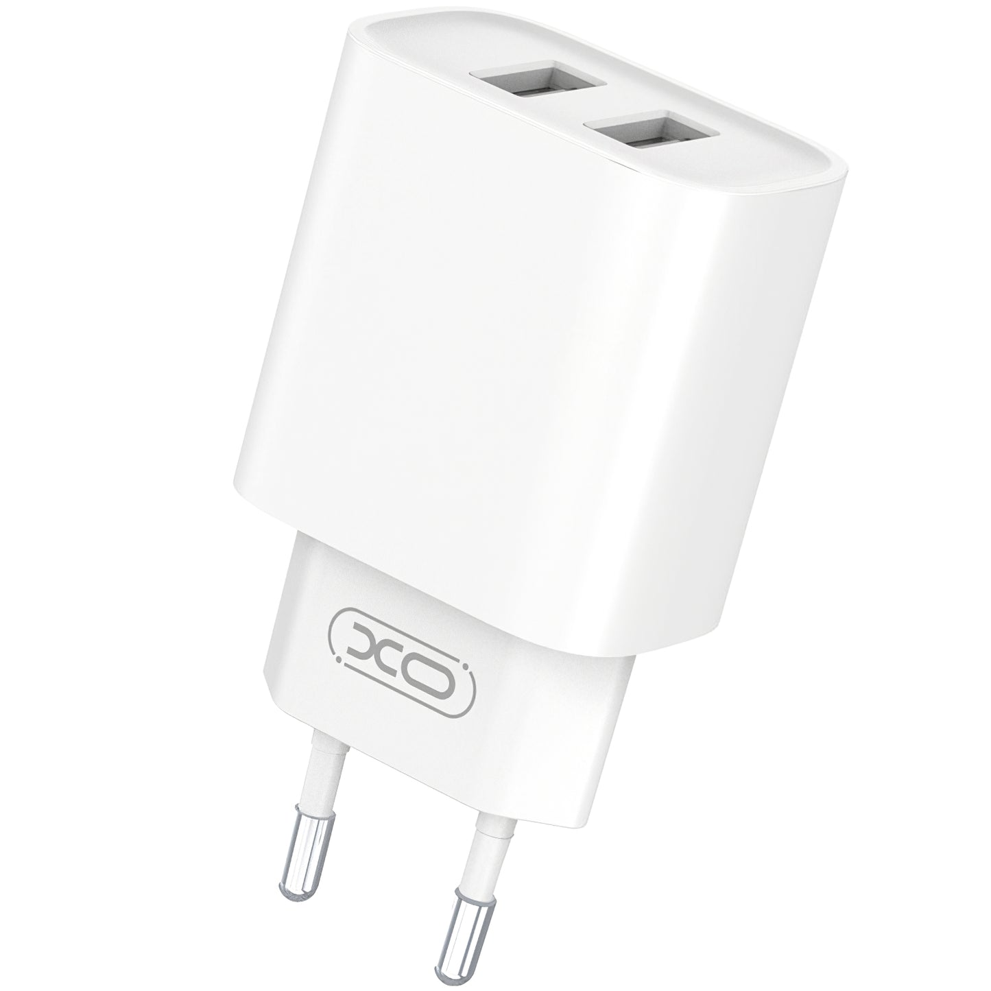 XO Design XO Design BPCE02C Caricatore di rete con cavo USB-C, 10,5W, 2,1A, 2 x USB-A, bianco 