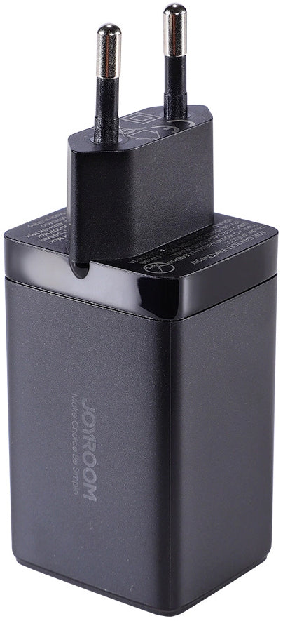 Caricabatterie Rete Con Cavo USB-C Joyroom TCG01, 65W, 3.25A, 1 x USB-A - 2 x USB-C, Nero