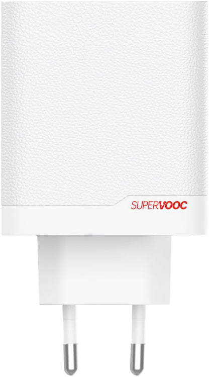 OnePlus OSABBCBBAE Network Charger with USB-C Cable, 120W, 7.3A, 1 x USB-A - 1 x USB-C, White 5461100631