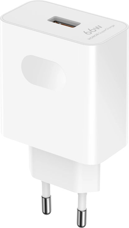 Caricabatterie da Rete con Cavo USB-C Honor HN-110600E00, 66W, 6A, 1 x USB-A, Bianco 5503AAHX