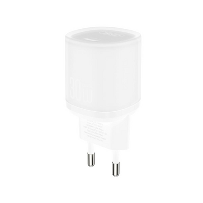 Caricabatterie Rete con Cavo USB-C XO Design L150, 30W, 3A, 1 x USB-C, Bianco