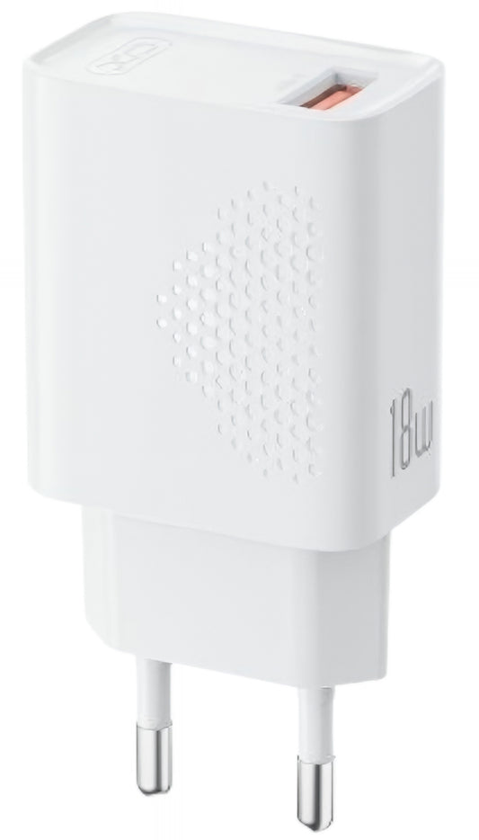 Caricabatterie da Rete con Cavo microUSB XO Design L159, 18W, 3A, 1 x USB-A, Bianco
