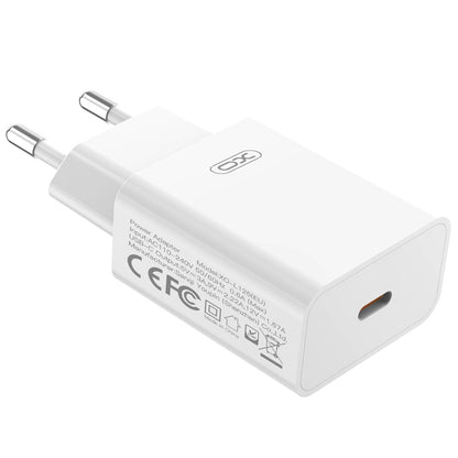 Caricatore da rete con cavo Lightning XO Design L126, 20W, 3A, 1 x USB-C, Bianco
