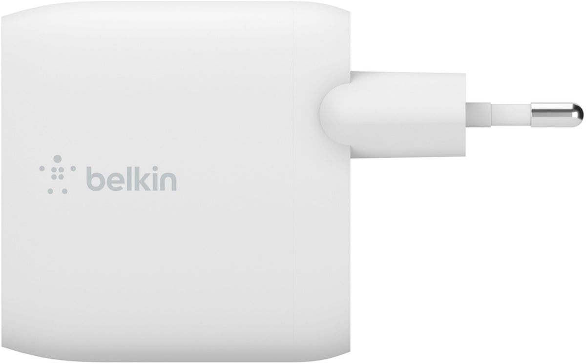Belkin BoostCharge Dual USB-C Cable Wall Charger, 24W, 2.4A, 2 x USB-A, White WCE001vf1MWH