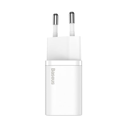 Caricatore di rete Baseus Super Si con cavo Lightning, 20W, 3A, 1 x USB-C, bianco TZCCCSUP-B02 