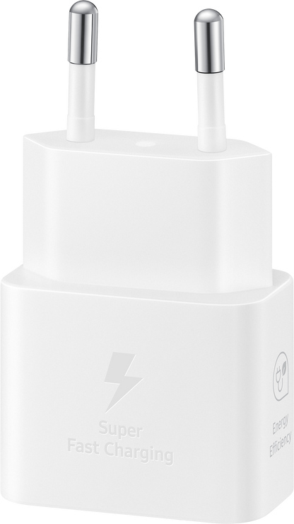 Caricabatterie di rete Samsung con cavo USB-C, 25W, 3A, 1 x USB-C, bianco EP-T2510XWEGEU 