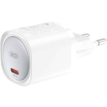 XO Design CE20, 30W, 3A, 1 x USB-C, 1 x USB-C, Bianco 