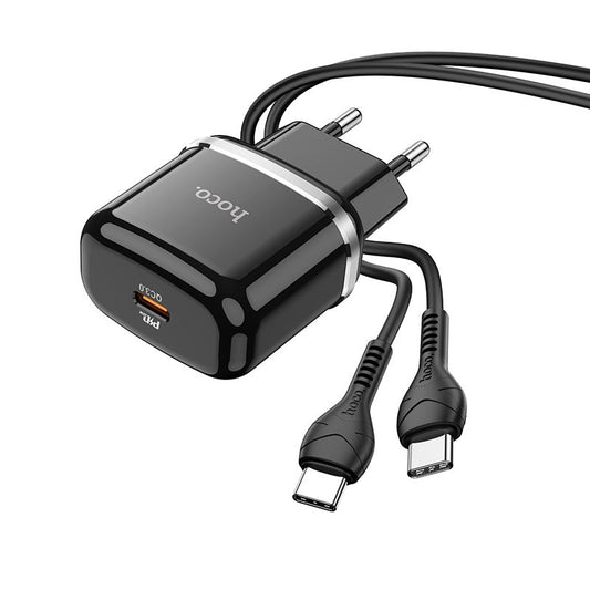 HOCO Victorious N24, 20W, 3A, 1 x USB-C, nero 