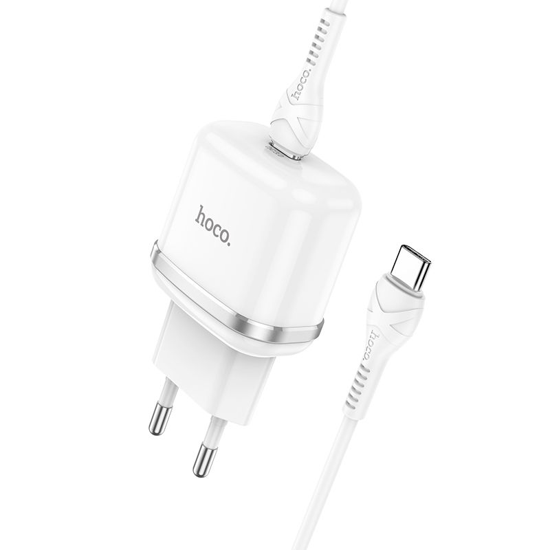 HOCO Victorious N24, 20W, 3A, 1 x USB-C, 20W, 1 x USB-C, bianco 