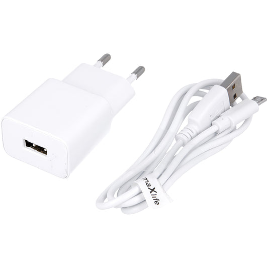 MaXlife MXTC-01, 10,5W, 2,1A, 1 x USB-A, bianco