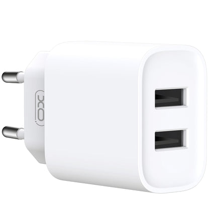 XO Design XO Design BPCE02C Caricatore di rete con cavo USB-C, 10,5W, 2,1A, 2 x USB-A, bianco 