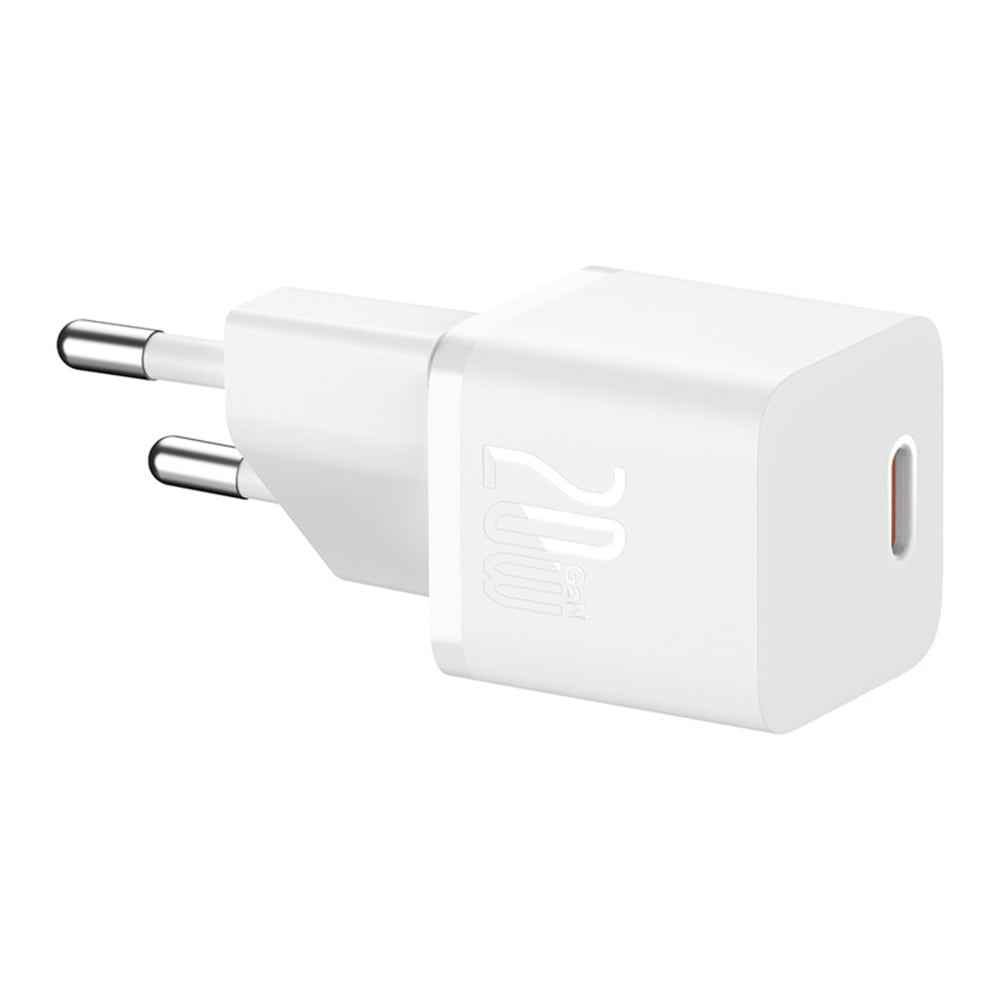 Baseus GaN5 Network Charger with USB-C Cable, 20W, 3A, 1 x USB-C, White P10110900213-01