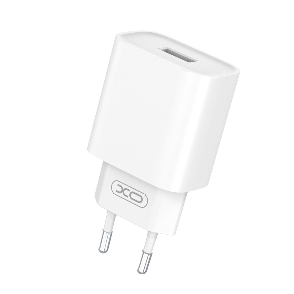 Caricabatterie da rete con cavo USB-C XO Design CE02D, 18W, 3A, 1 x USB-A, Bianco