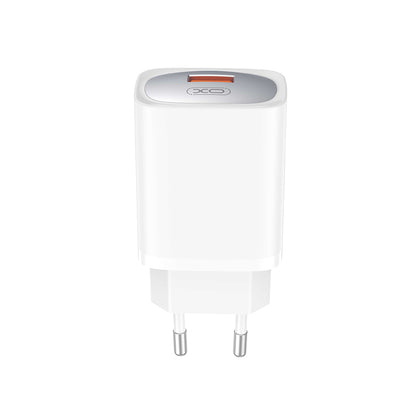 Caricabatterie da Rete con Cavo Lightning XO Design CE19, 18W, 3A, 1 x USB-A, Bianco