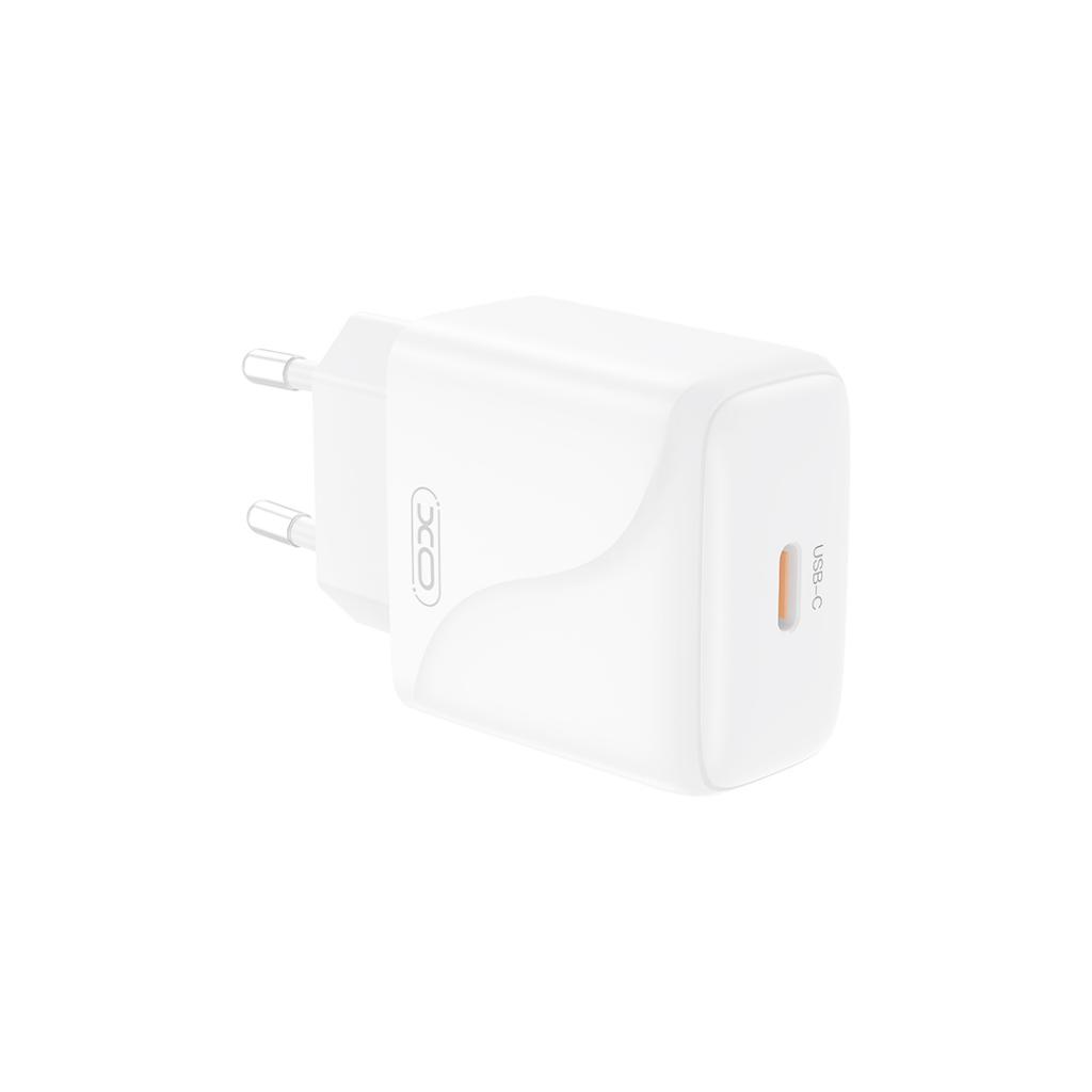 Caricabatterie da Rete con Cavo USB-C XO Design L141, 20W, 3A, 1 x USB-C, Bianco