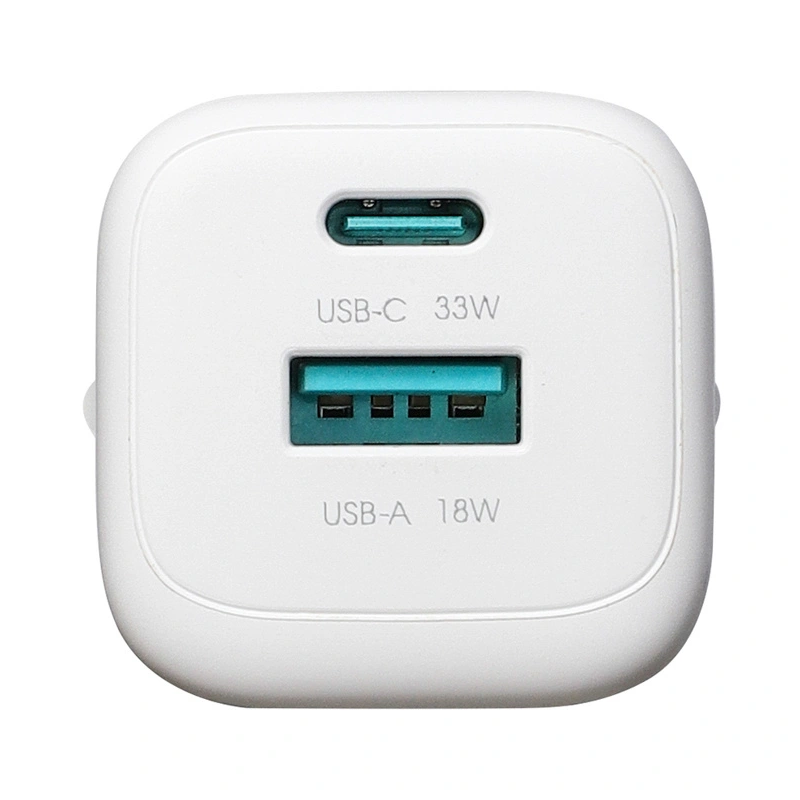 Caricabatterie Rete con Cavo Lightning Joyroom JR-TG7, 33W, 3A, 1 x USB-A - 1 x USB-C, Bianco