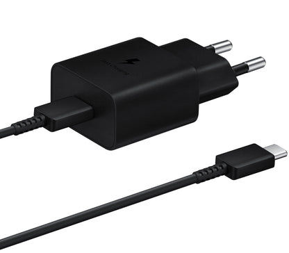 Caricatore di rete Samsung USB-C con cavo USB-C, 15W, 2A, 1 x USB-C, nero EP-T1510XBEGEU EP-T1510XBEGEU