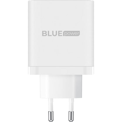 Caricatore di rete con cavo USB-C BLUE Power BPCE04, 65W, 3,25A, 1 x USB-A - 2 x USB-C, Bianco