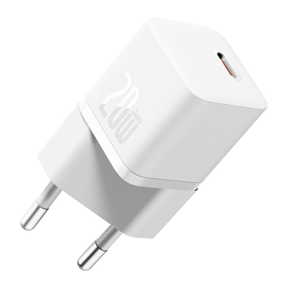 Baseus GaN5 Network Charger with USB-C Cable, 20W, 3A, 1 x USB-C, White P10110900213-01