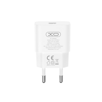 Caricatore da rete con cavo Lightning XO Design L167, 25W, 3A, 1 x USB-C, Bianco